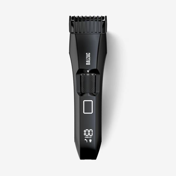 Waterdichte baardtrimmer voor mannen met titanium T-blade en 20 lengte-instellingen.